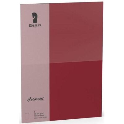 Rössler, Carte de vœux + papier à lettres, Coloretti Cartes B6 Rosso en paquet de 5 non pliées à personnaliser (5 pcs) - Publicité Rössler, Carte de vœux + papier à lettres, Coloretti Cartes B6 Rosso en paquet de 5 non pliées à personnaliser (5 pcs) - Publicité