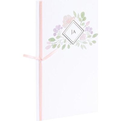 Rössler, Carte de vœux + papier à lettres, Kartenset Glüchwunschmomente Bouquet Ja - Publicité Rössler, Carte de vœux + papier à lettres, Kartenset Glüchwunschmomente Bouquet Ja - Publicité