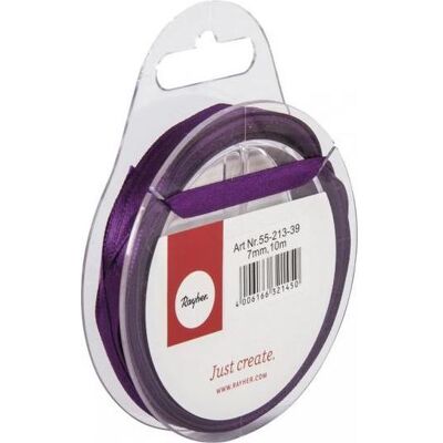 Rayher, Emballage cadeau, Satinband, lila, 10 m (1x) - Publicité Rayher, Emballage cadeau, Satinband, lila, 10 m (1x) - Publicité