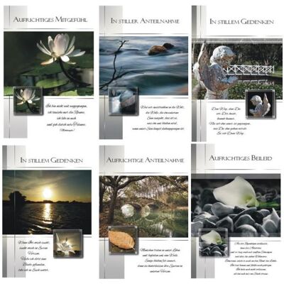 Magni, Carte de vœux + papier à lettres, Cartes de condoléances 100 x 6 (100 pcs) - Publicité Magni, Carte de vœux + papier à lettres, Cartes de condoléances 100 x 6 (100 pcs) - Publicité