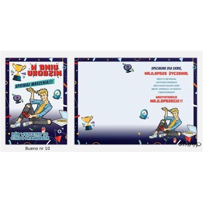 Stamp, Carte de vœux + papier à lettres, Bueno B6 carte + enveloppe modèle no 10 anniversaire - Publicité Stamp, Carte de vœux + papier à lettres, Bueno B6 carte + enveloppe modèle no 10 anniversaire - Publicité