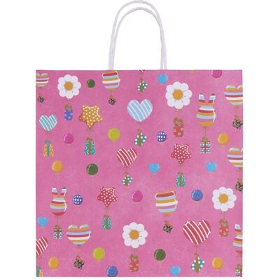 Idena, Emballage cadeau, Sac cadeau enfant rose 28x28x15cm - Publicité Idena, Emballage cadeau, Sac cadeau enfant rose 28x28x15cm - Publicité