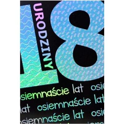 Trend, Carte de vœux + papier à lettres, Grusskarte zum Geburtstag 18 TS18 - Publicité Trend, Carte de vœux + papier à lettres, Grusskarte zum Geburtstag 18 TS18 - Publicité
