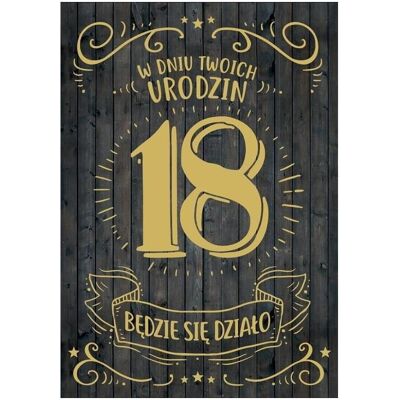 Passion, Carte de vœux + papier à lettres, Karte B6 PR-102 Geburtstag 18 (1 pcs) - Publicité Passion, Carte de vœux + papier à lettres, Karte B6 PR-102 Geburtstag 18 (1 pcs) - Publicité