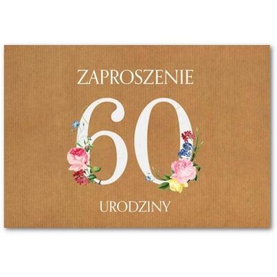 Trend, Carte de vœux + papier à lettres, Invitation anniversaire 60 ZT40 (10 pcs) (10 pcs) - Publicité Trend, Carte de vœux + papier à lettres, Invitation anniversaire 60 ZT40 (10 pcs) (10 pcs) - Publicité