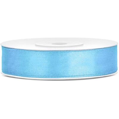 Partydeco, Emballage cadeau, Satin Ribbon, sky-blue, 12mm/25m (1 pc. / 25 lm) (1x) - Publicité Partydeco, Emballage cadeau, Satin Ribbon, sky-blue, 12mm/25m (1 pc. / 25 lm) (1x) - Publicité
