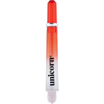 Unicorn - 2 Tone Gripper - Rouge - Axes en polycarbonate - Dart Shafts - Publicité Unicorn - 2 Tone Gripper - Rouge - Axes en polycarbonate - Dart Shafts - Publicité