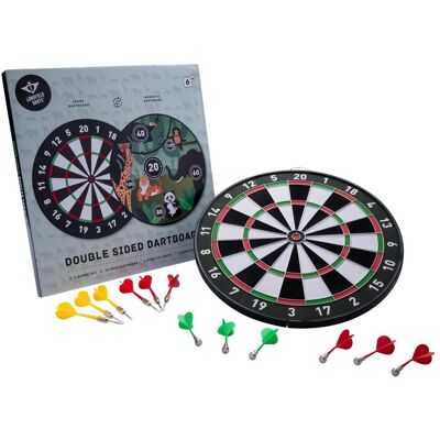 Longfield Darts Cible de fléchettes réversible (magnétique/papier) avec motif d'animaux - Publicité Longfield Darts Cible de fléchettes réversible (magnétique/papier) avec motif d'animaux - Publicité