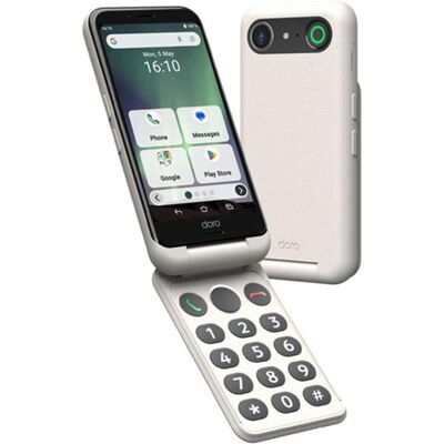 Doro Aurora A20 (13 Mpx), Téléphone portable à touches, Blanc, Noir - Publicité Doro Aurora A20 (13 Mpx), Téléphone portable à touches, Blanc, Noir - Publicité