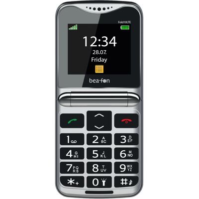 Bea-Fon Fold10 LTE schwarz-silber (2.20", 0.30 Mpx), Téléphone portable à touches, Noir, Argent - Publicité Bea-Fon Fold10 LTE schwarz-silber (2.20", 0.30 Mpx), Téléphone portable à touches, Noir, Argent - Publicité