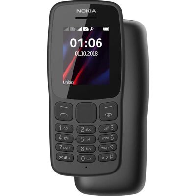 Nokia 106 Double SIM Gris Foncé - Torche LED - Radio FM - Téléphone à gros boutons - Publicité Nokia 106 Double SIM Gris Foncé - Torche LED - Radio FM - Téléphone à gros boutons - Publicité