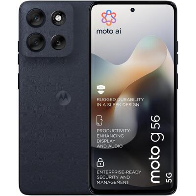 Motorola G56 5G Business Edition/8/256/B (256 Go, Huître noire, 6.72", Double SIM hybride), Téléphone portable, Noir - Publicité Motorola G56 5G Business Edition/8/256/B (256 Go, Huître noire, 6.72", Double SIM hybride), Téléphone portable, Noir - Publicité