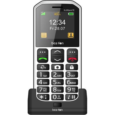 Bea-Fon SL280Pro LTE noir et blanc (2"), Téléphone portable à touches, Argent, Blanc, Noir - Publicité Bea-Fon SL280Pro LTE noir et blanc (2"), Téléphone portable à touches, Argent, Blanc, Noir - Publicité