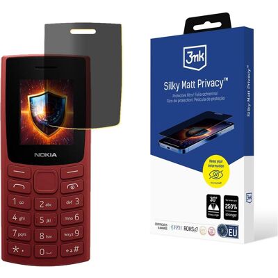 3MK Nokia 105 4G (2023) - Silky Matt Privacy (Écran), Pièces de rechange pour appareils mobiles, Transparent - Publicité 3MK Nokia 105 4G (2023) - Silky Matt Privacy (Écran), Pièces de rechange pour appareils mobiles, Transparent - Publicité