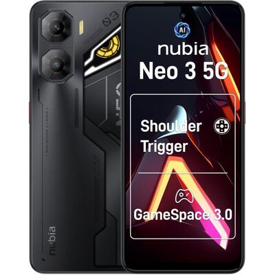 Nubia Neo 3 (256 Go, Noir, Noir de l'ombre, 6.80", Double SIM, 5G), Téléphone portable, Noir - Publicité Nubia Neo 3 (256 Go, Noir, Noir de l'ombre, 6.80", Double SIM, 5G), Téléphone portable, Noir - Publicité
