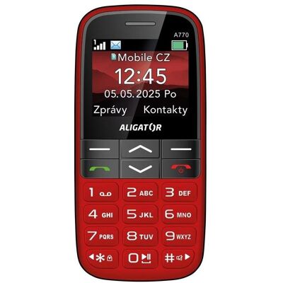 Aligator A770 Senior rot + Tischladegerät (2.20"), Téléphone portable à touches, Rouge - Publicité Aligator A770 Senior rot + Tischladegerät (2.20"), Téléphone portable à touches, Rouge - Publicité