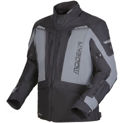 Veste moto imperméable Modeka Hydron - Noir/Gris L - Publicité Veste moto imperméable Modeka Hydron - Noir/Gris L - Publicité