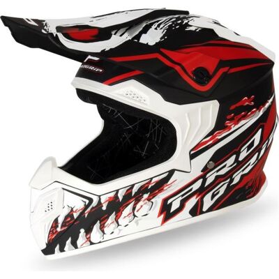 ProGrip, Casque de moto, Casque Pg3009 Jurassic Cross Enfants / Junior / Kid Couleur : Blanc/Rouge/Noir mat Taille : XL (XL) - Publicité ProGrip, Casque de moto, Casque Pg3009 Jurassic Cross Enfants / Junior / Kid Couleur : Blanc/Rouge/Noir mat Taille : XL (XL) - Publicité