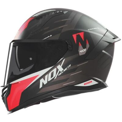 Nox, Casque de moto, Promotion Casque intégral avec visière N401 Crower couleur noir/rouge mat taille M (M) - Publicité Nox, Casque de moto, Promotion Casque intégral avec visière N401 Crower couleur noir/rouge mat taille M (M) - Publicité