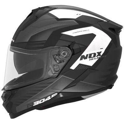 Nox, Casque de moto, Promotion Casque Intégral Avec Visière N304s Carver Couleur Noir/Blanc Mat Taille M (M) - Publicité Nox, Casque de moto, Promotion Casque Intégral Avec Visière N304s Carver Couleur Noir/Blanc Mat Taille M (M) - Publicité