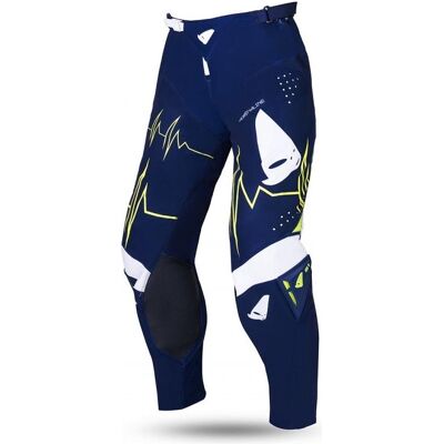 UFO, Pantalon de moto, Pantalon Cross Adrenaline Slim Couleur Bleu Blanc Jaune Néon Taille M / Eu50 / Us32 - Offre Spéciale (32, 50, M) - Publicité UFO, Pantalon de moto, Pantalon Cross Adrenaline Slim Couleur Bleu Blanc Jaune Néon Taille M / Eu50 / Us32 - Offre Spéciale (32, 50, M) - Publicité