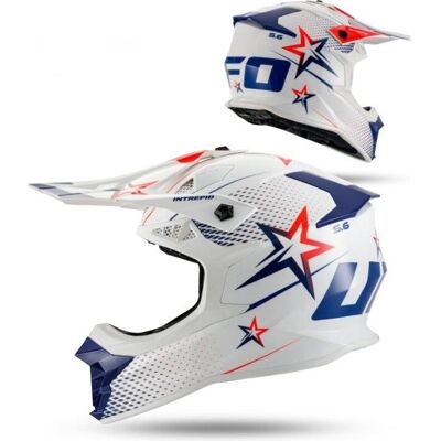 UFO, Casque de moto, 2026/01 CASQUE INTREPID CROSS, COULEUR BLANC/ROUGE, TAILLE M (ECE 22R06) - COLLECTION 2026 (M) - Publicité UFO, Casque de moto, 2026/01 CASQUE INTREPID CROSS, COULEUR BLANC/ROUGE, TAILLE M (ECE 22R06) - COLLECTION 2026 (M) - Publicité