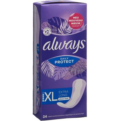 Always, Serviette, Daily Protect Extra Long (24x) - Publicité Always, Serviette, Daily Protect Extra Long (24x) - Publicité