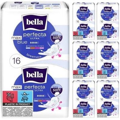 Bella, Serviette, Serviettes hygiéniques ultra douces avec ailettes - Publicité Bella, Serviette, Serviettes hygiéniques ultra douces avec ailettes - Publicité