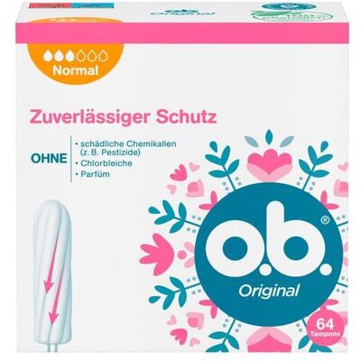 o.b., Tampon, Original Normal (64x, Normal) - Publicité o.b., Tampon, Original Normal (64x, Normal) - Publicité