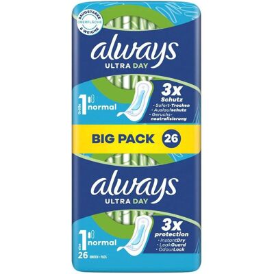 Always, Serviette, Normal (26x) - Publicité Always, Serviette, Normal (26x) - Publicité