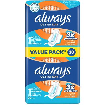Always, Serviette, Ultra Normal Plus - paquet de 10 - Publicité Always, Serviette, Ultra Normal Plus - paquet de 10 - Publicité