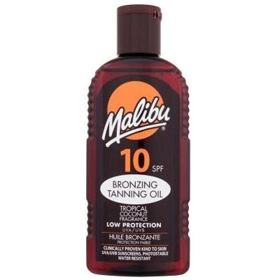Malibu Marque Modèle - Huile de bronzage SPF10 - Publicité Malibu Marque Modèle - Huile de bronzage SPF10 - Publicité