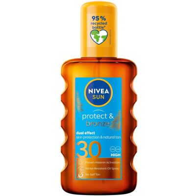NIVEA SUN Protect & Bronze Spray Huile Solaire SPF 30 - Publicité NIVEA SUN Protect & Bronze Spray Huile Solaire SPF 30 - Publicité