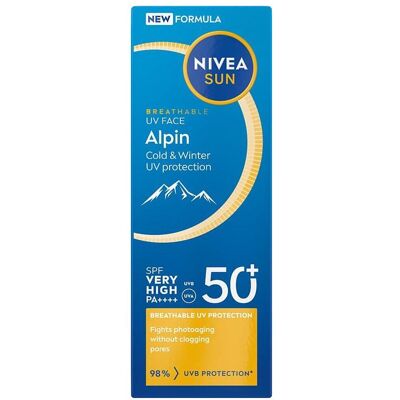 Crème solaire, NIVEA Sun Alpin ochronny krem nawilżający do twarzy z filtrem SPF50+ 40ml (SPF 50+, 40 ml) - Publicité Crème solaire, NIVEA Sun Alpin ochronny krem nawilżający do twarzy z filtrem SPF50+ 40ml (SPF 50+, 40 ml) - Publicité