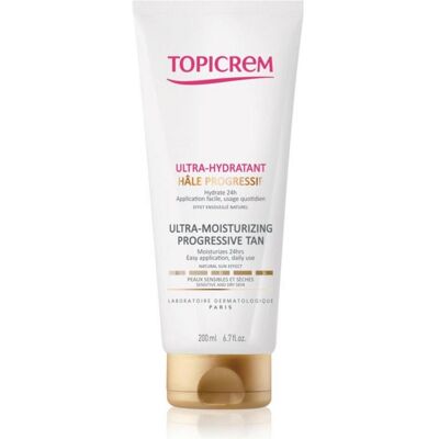 Topicrem, Autobronzant, Tan ultra-moisturisé progressif (200 ml) - Publicité Topicrem, Autobronzant, Tan ultra-moisturisé progressif (200 ml) - Publicité