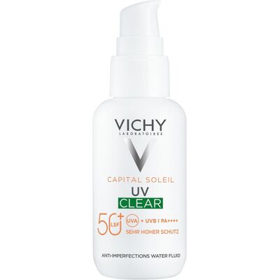 Vichy Capital Soleil UV-Clear - Crème solaire SPF 50+ - Visage - Publicité Vichy Capital Soleil UV-Clear - Crème solaire SPF 50+ - Visage - Publicité