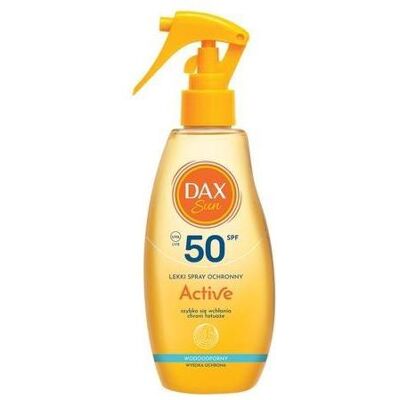 Dax Sun, Crème solaire, Active+ Lightweight Protective Spray Spf50 200ml (SPF 50, 200 ml) - Publicité Dax Sun, Crème solaire, Active+ Lightweight Protective Spray Spf50 200ml (SPF 50, 200 ml) - Publicité