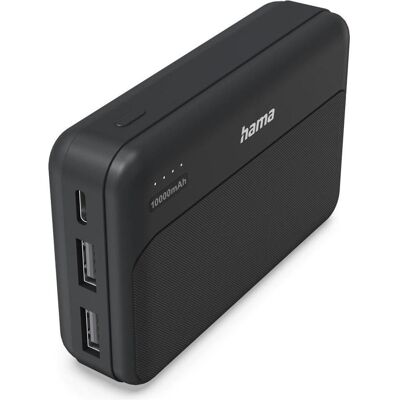 Hama Pocket 10 (10000 mAh), Chargeur de secours, Gris, Noir - Publicité Hama Pocket 10 (10000 mAh), Chargeur de secours, Gris, Noir - Publicité
