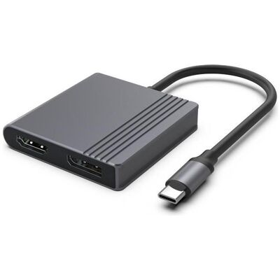 Cablexpert Gembird Adapter USB-C Do HDMI + DP 4k 60hz Czarny (HDMI, 18 cm), Adaptateur données + vidéo, Noir - Publicité Cablexpert Gembird Adapter USB-C Do HDMI + DP 4k 60hz Czarny (HDMI, 18 cm), Adaptateur données + vidéo, Noir - Publicité