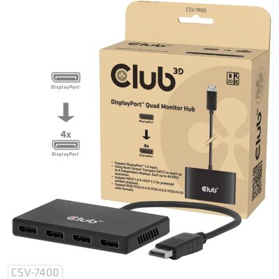 Club 3D CSV-7400 (8 cm), Adaptateur données + vidéo, Noir - Publicité Club 3D CSV-7400 (8 cm), Adaptateur données + vidéo, Noir - Publicité