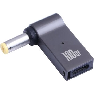 PowerGuard Adaptateur USB-C vers Chargeur Notebook 90° (5,5 x 1,7 mm) - 100 W - Publicité PowerGuard Adaptateur USB-C vers Chargeur Notebook 90° (5,5 x 1,7 mm) - 100 W - Publicité