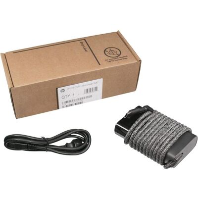 Adaptateur HP 65W USB-C Fin Noir - Power Adapter - Publicité Adaptateur HP 65W USB-C Fin Noir - Power Adapter - Publicité