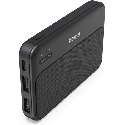 Hama Pocket 5 (5000 mAh, 5.50 W), Chargeur de secours, Gris - Publicité Hama Pocket 5 (5000 mAh, 5.50 W), Chargeur de secours, Gris - Publicité