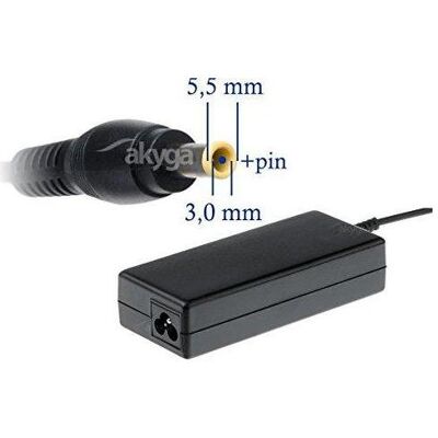 Alimentation pour ordinateur portable Akyga - 90W, 19V, 3mm, +pince - Adaptateur laptop - Publicité Alimentation pour ordinateur portable Akyga - 90W, 19V, 3mm, +pince - Adaptateur laptop - Publicité