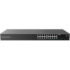 Grandstream GWN7802, commutateur administrable, 16x ports Gigabit, 4x SFP, couche L2 (16 ports), Switch réseau, Noir - Publicité Grandstream GWN7802, commutateur administrable, 16x ports Gigabit, 4x SFP, couche L2 (16 ports), Switch réseau, Noir - Publicité