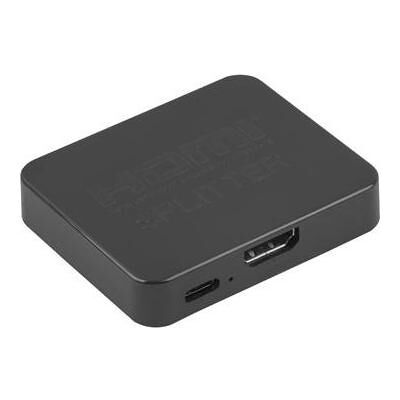 Lanberg HDMI-Video-Splitter - 2x HDMI 4K + USB-C-Anschluss schwarz, Hub - Publicité Lanberg HDMI-Video-Splitter - 2x HDMI 4K + USB-C-Anschluss schwarz, Hub - Publicité