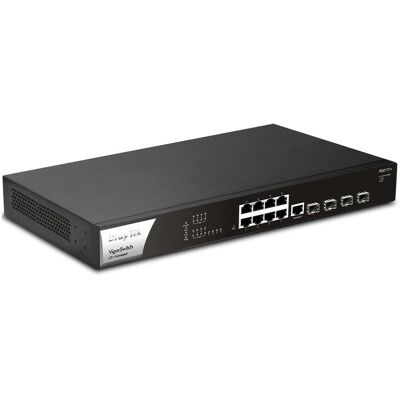 Draytek Commutateur PoE+ VigorSwitch PQ2121x 12 ports (12 ports), Switch réseau, Noir - Publicité Draytek Commutateur PoE+ VigorSwitch PQ2121x 12 ports (12 ports), Switch réseau, Noir - Publicité
