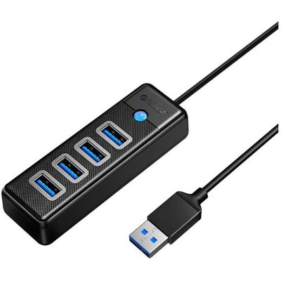 Orico Hub USB vers 4x USB 3.0, 5 Gbps, 0.15m (Noir) (USB-A, 4 ports), Station d’accueil + hub USB, Noir - Publicité Orico Hub USB vers 4x USB 3.0, 5 Gbps, 0.15m (Noir) (USB-A, 4 ports), Station d’accueil + hub USB, Noir - Publicité