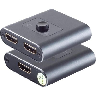 Shiverpeaks S/CONN maximum connectivity Commutateur HDMI 2x1, bidirectionnel, métal, 4K2K, Hub - Publicité Shiverpeaks S/CONN maximum connectivity Commutateur HDMI 2x1, bidirectionnel, métal, 4K2K, Hub - Publicité