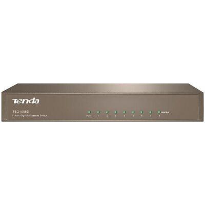 Tenda TEG1008D (9 ports), Switch réseau, Blanc - Publicité Tenda TEG1008D (9 ports), Switch réseau, Blanc - Publicité